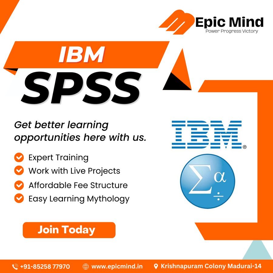 IBM SPSS course — Epic Mind Madurai